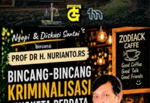 BINCANG-BINCANG KRIMINALISASI SENGKETA PERDATA KE RANAH PIDANA Bersama : PROF. DR. H. NURIANTO.RS